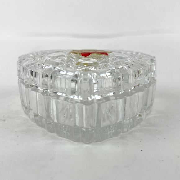 Vintage Anna Hutte Bleikristall Lead Crystal Heart Trinket Dish Box West Germany - Picture 5 of 5